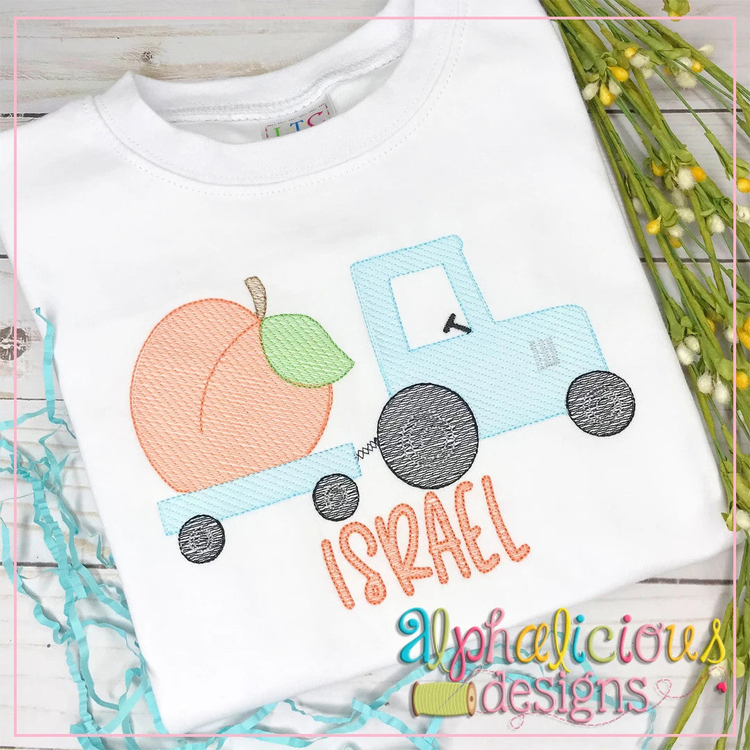 Peach Tractor-Sketch