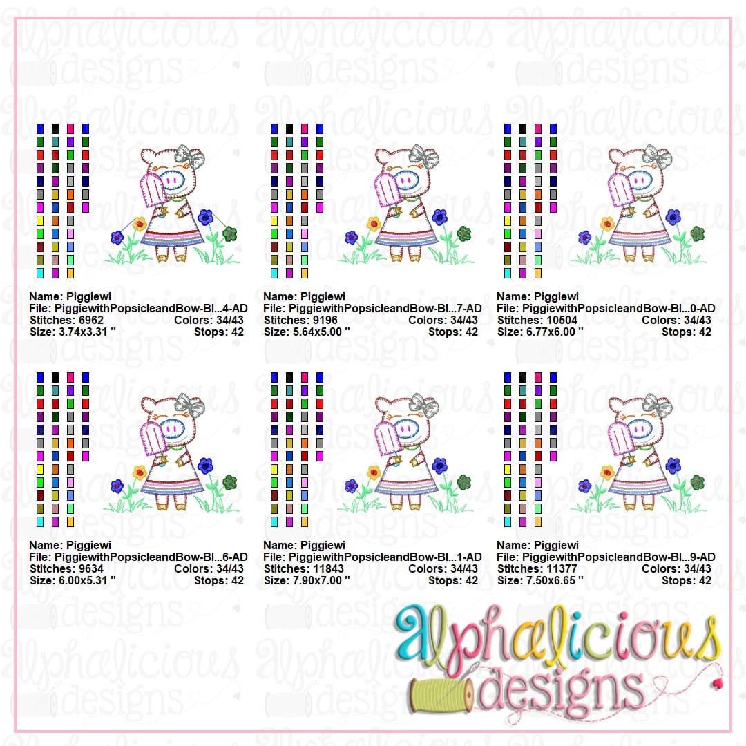 Piggie with Popsicle and Bow-Blanket