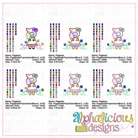 Piggie with Popsicle and Bow-ZigZag