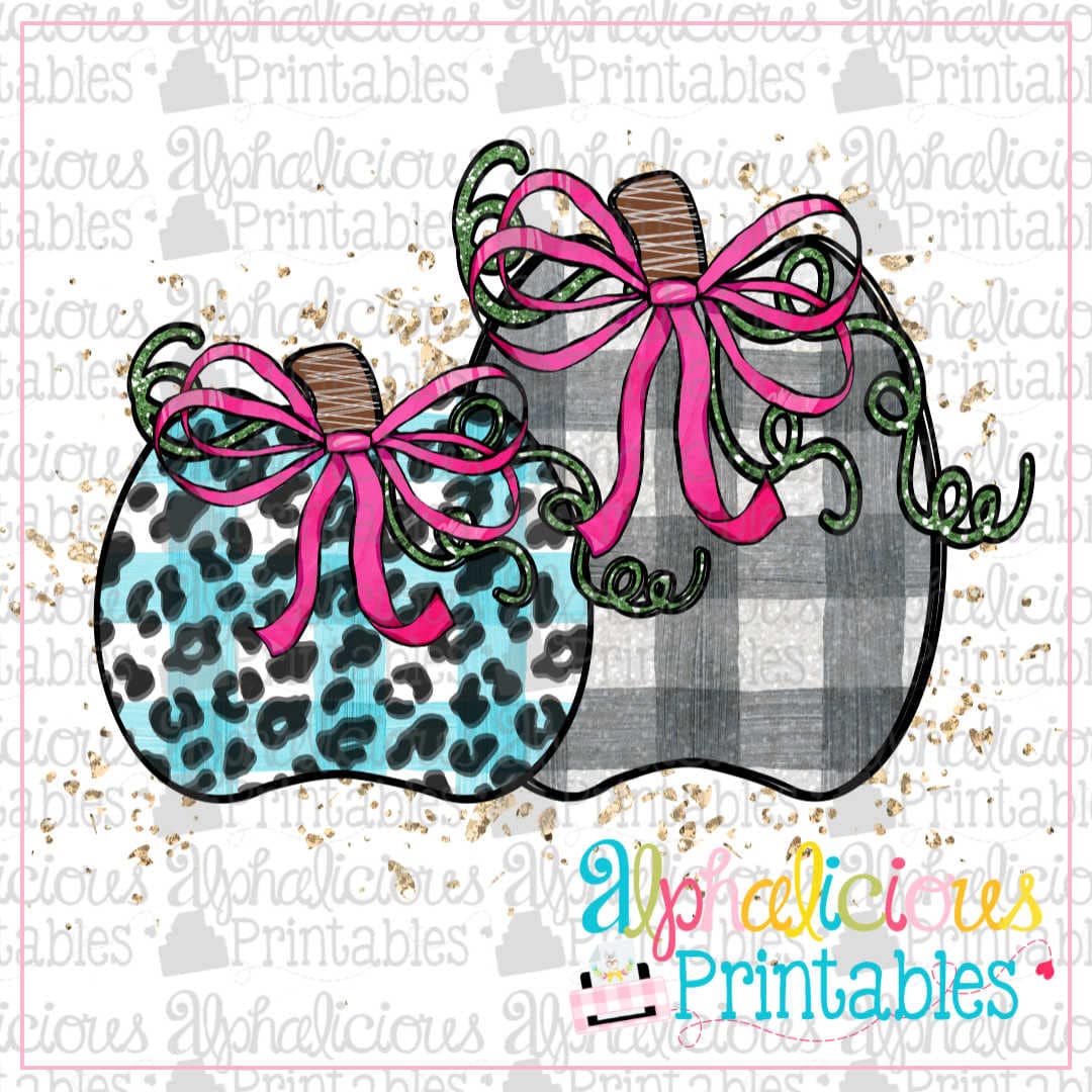 Plaid Pumpkins- Bright