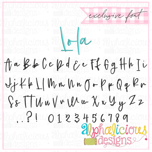 Lola Satin Embroidery Font