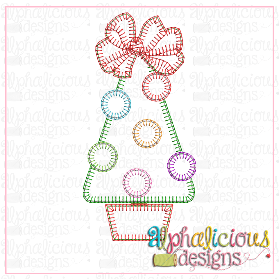 Pom Pom Tree with Bow - Blanket