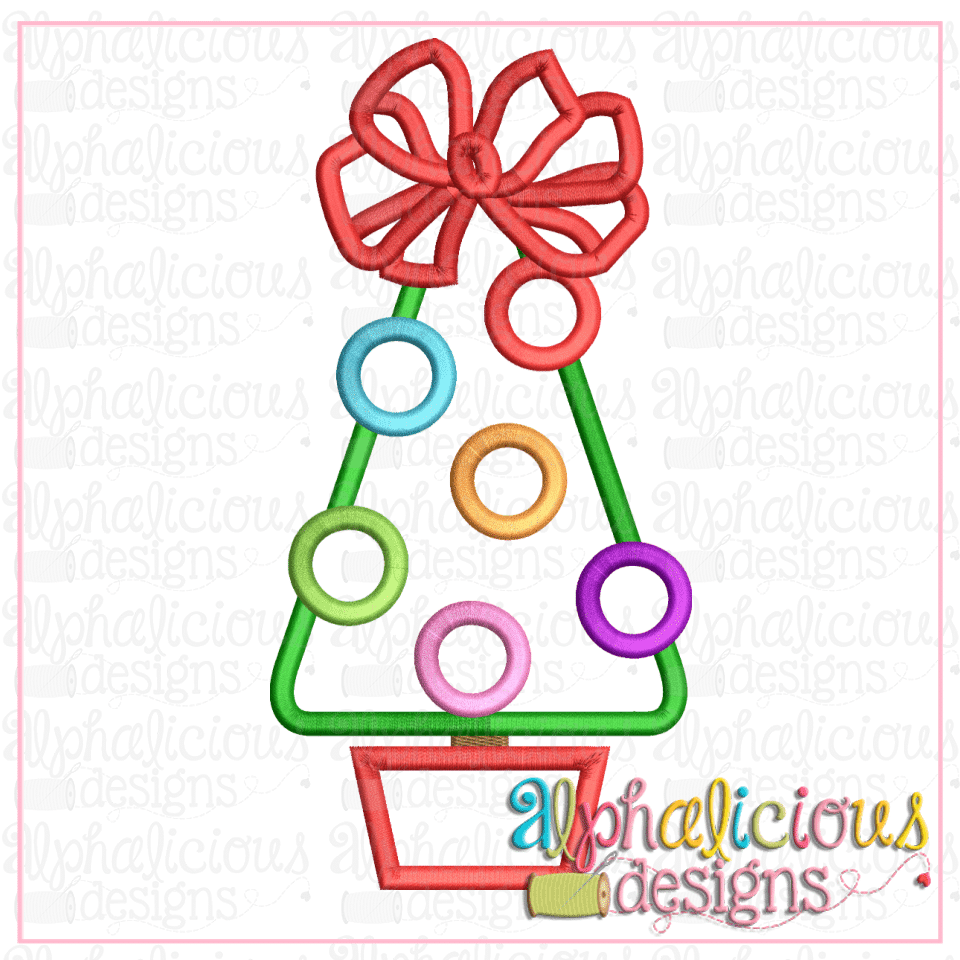 Pom Pom Tree with Bow - Satin
