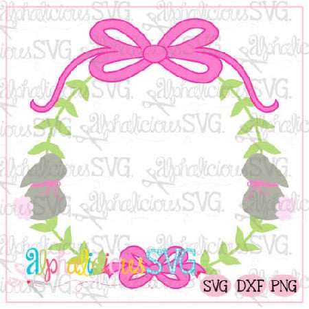 Preppy Girl Frame-Bunny- SVG