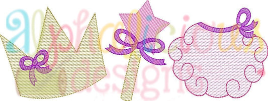 Pretty Little Princess-Sketch Embroidery