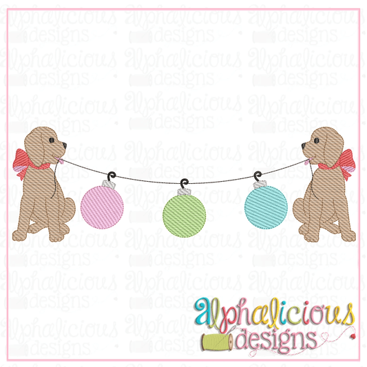 Pup Bunting with Bow - Ornaments - Sketch