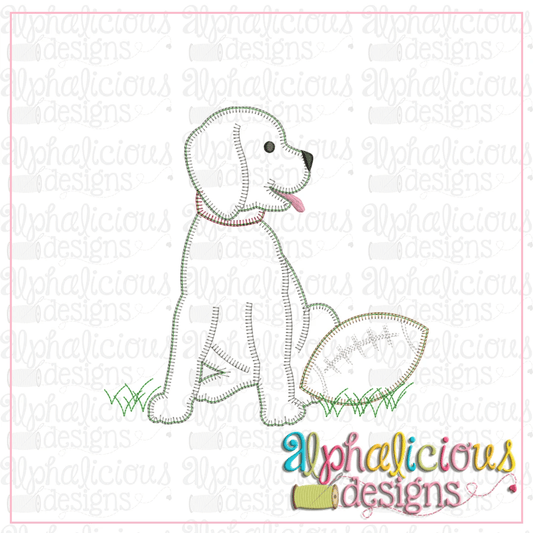 Pup with Football- Blanket