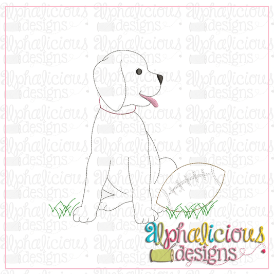 Pup with Football- Triple Bean