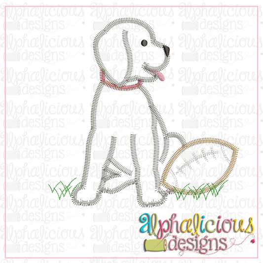 Pup with Football- Zig Zag