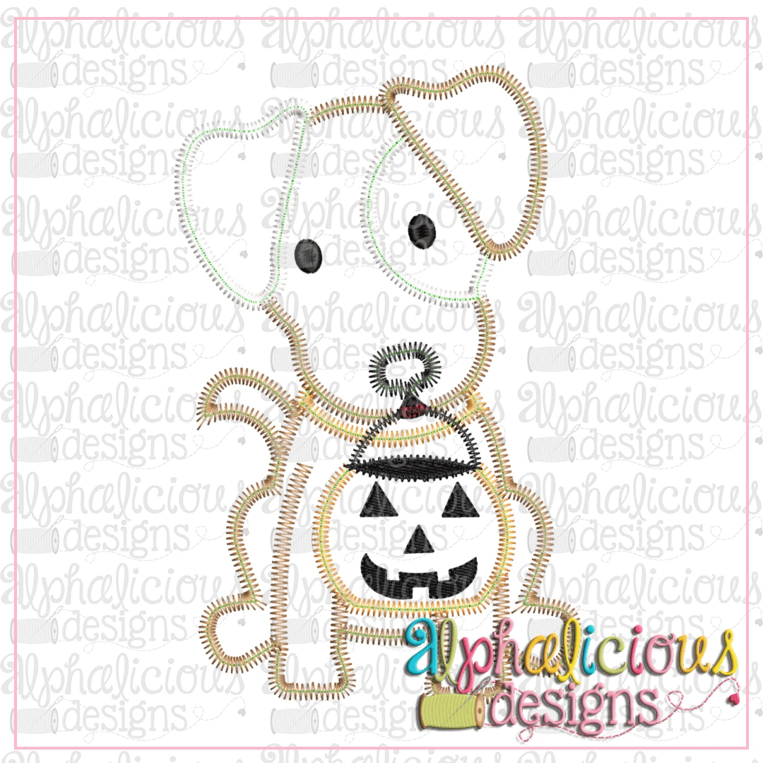 Pup with Pumpkin- Zig Zag