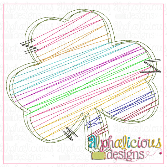 Rainbow Shamrock - Scribble