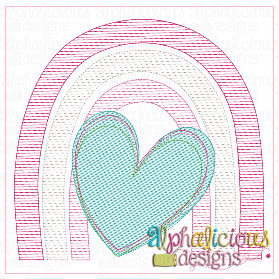 Rainbow with Heart- Sketch