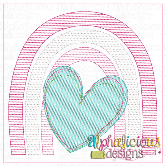 Rainbow with Heart- Sketch