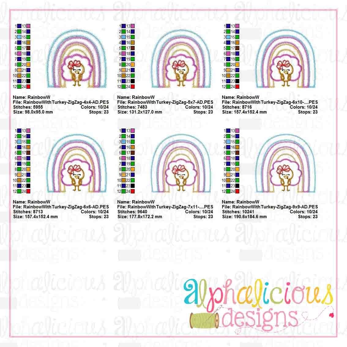 Rainbow with Turkey Girl - ZigZag