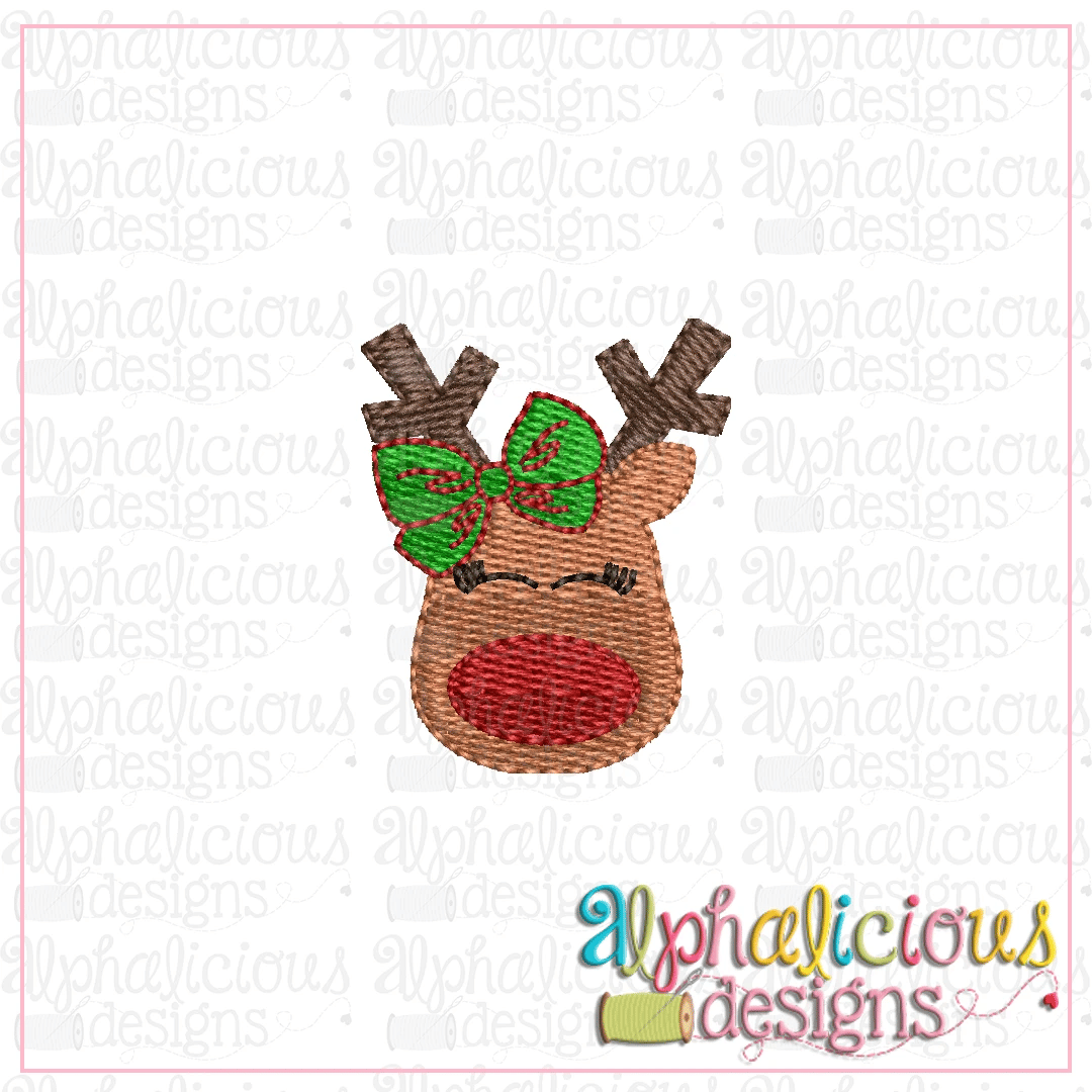 Red Nosed Reindeer with Bow MINI-Fill