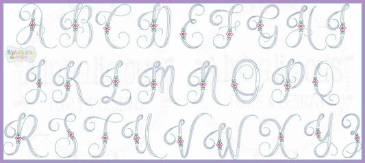 Vintage Daisy Embroidery Font