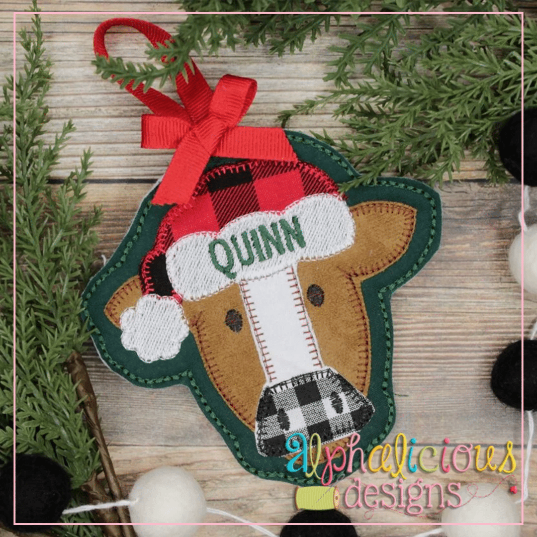Santa Cow-ITH Ornament