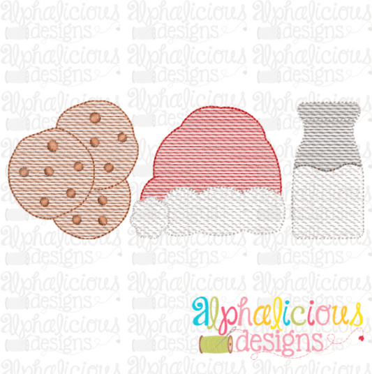 Santa's Snack Three In A Row-Sketch