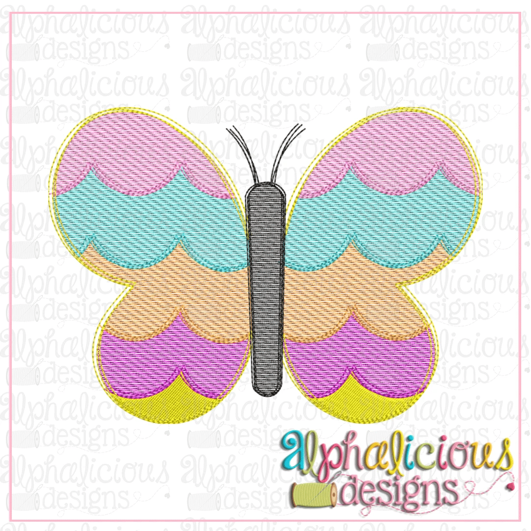 Scallop Butterfly-Sketch