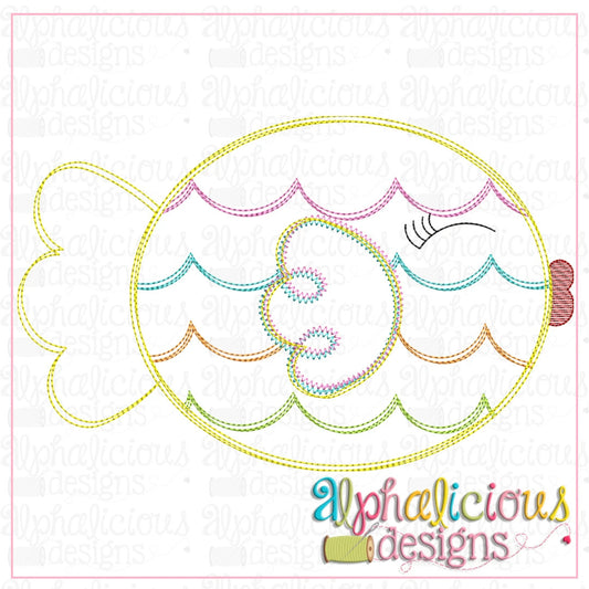 Scalloped Fish-Scribble