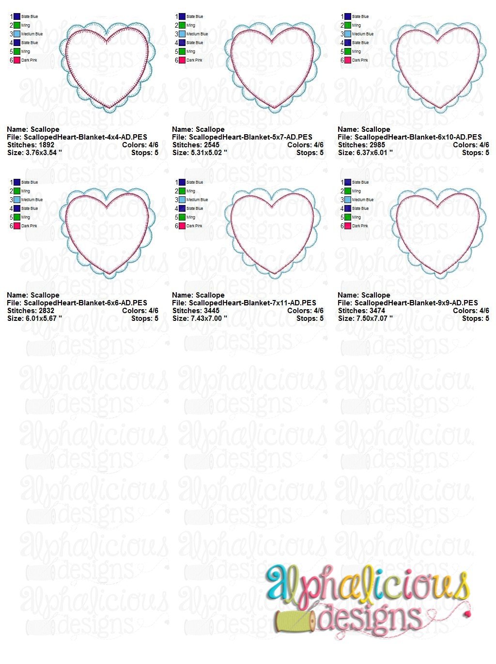 Scalloped Heart- Blanket
