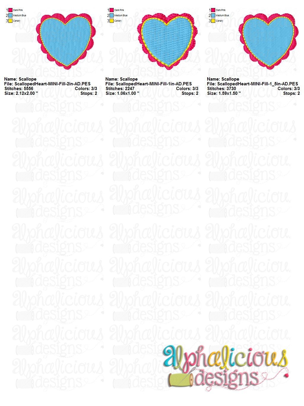 Scalloped Heart-MINI- Fill
