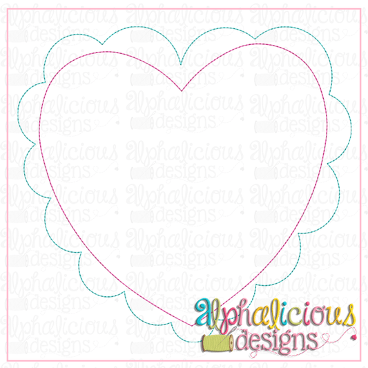 Scalloped Heart- Triple Bean