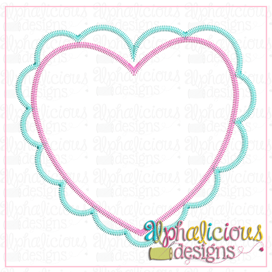 Scalloped Heart- ZigZag