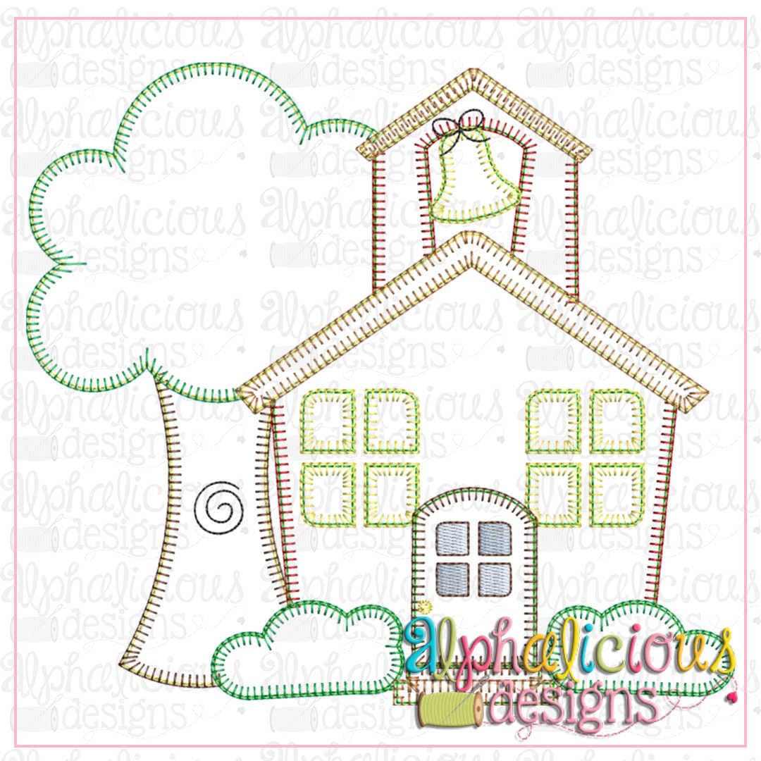 School house With Tree-Blanket