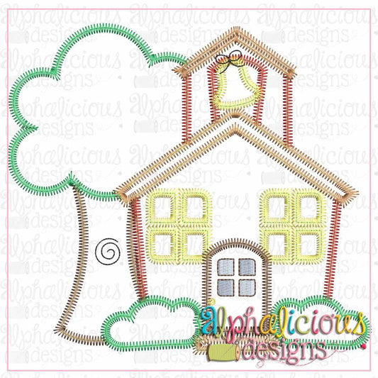School house With Tree-Zig Zag