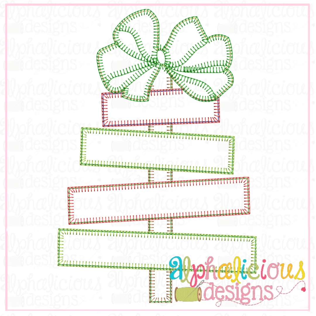 Scrap Tree with Bow- Blanket