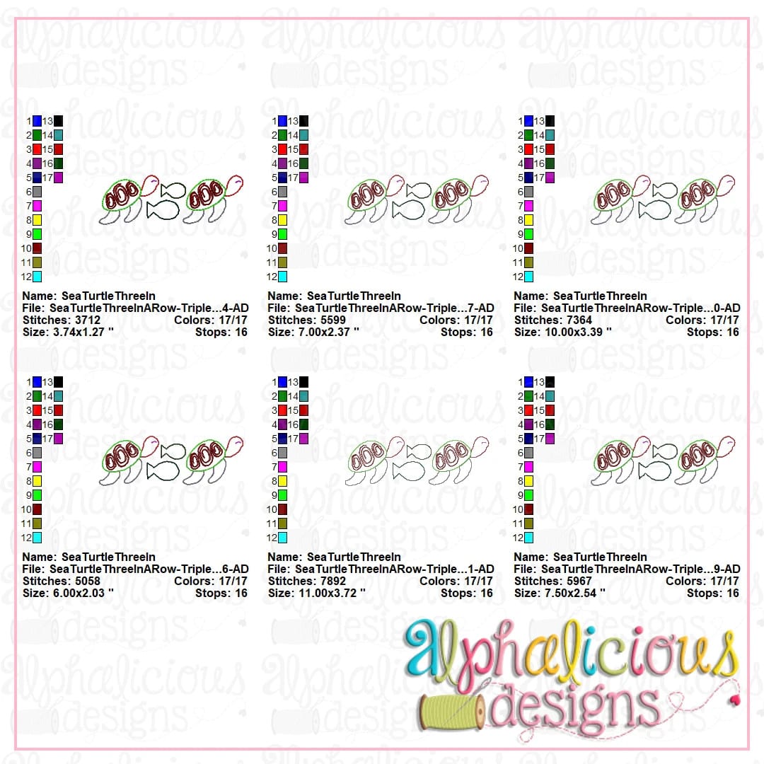 Sea Turtle Three in a Row-Triple Bean