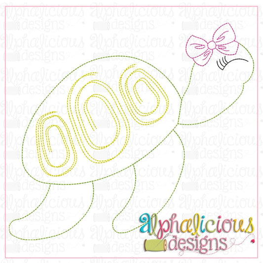 Sea Turtle with Bow-Triple Bean