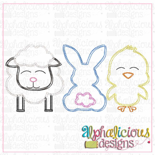Sheep-Bunny-Chick-Scribble