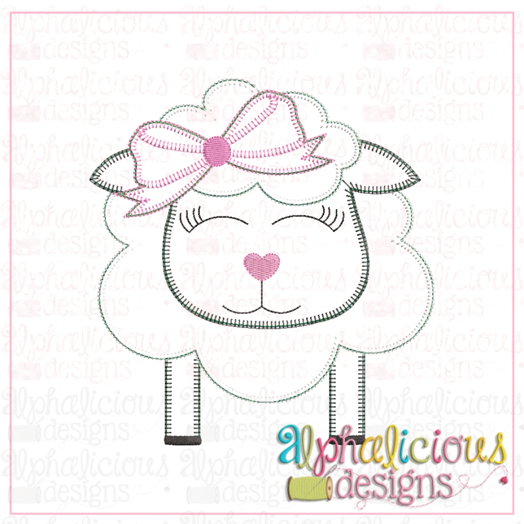 Sheep With Bow-Blanket