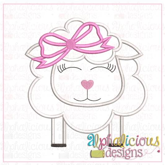 Sheep With Bow-Satin