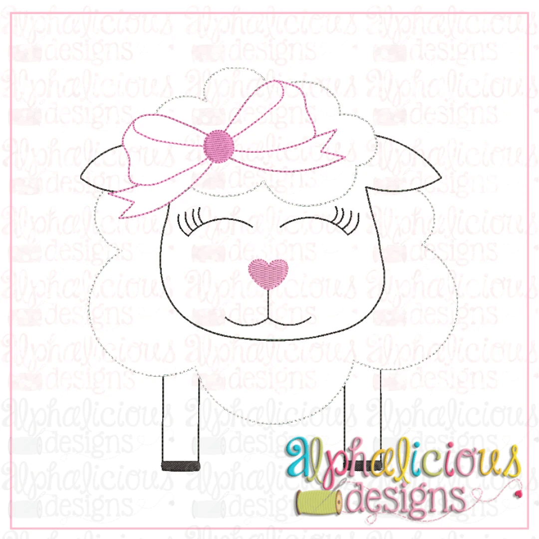Sheep With Bow-Triple Bean
