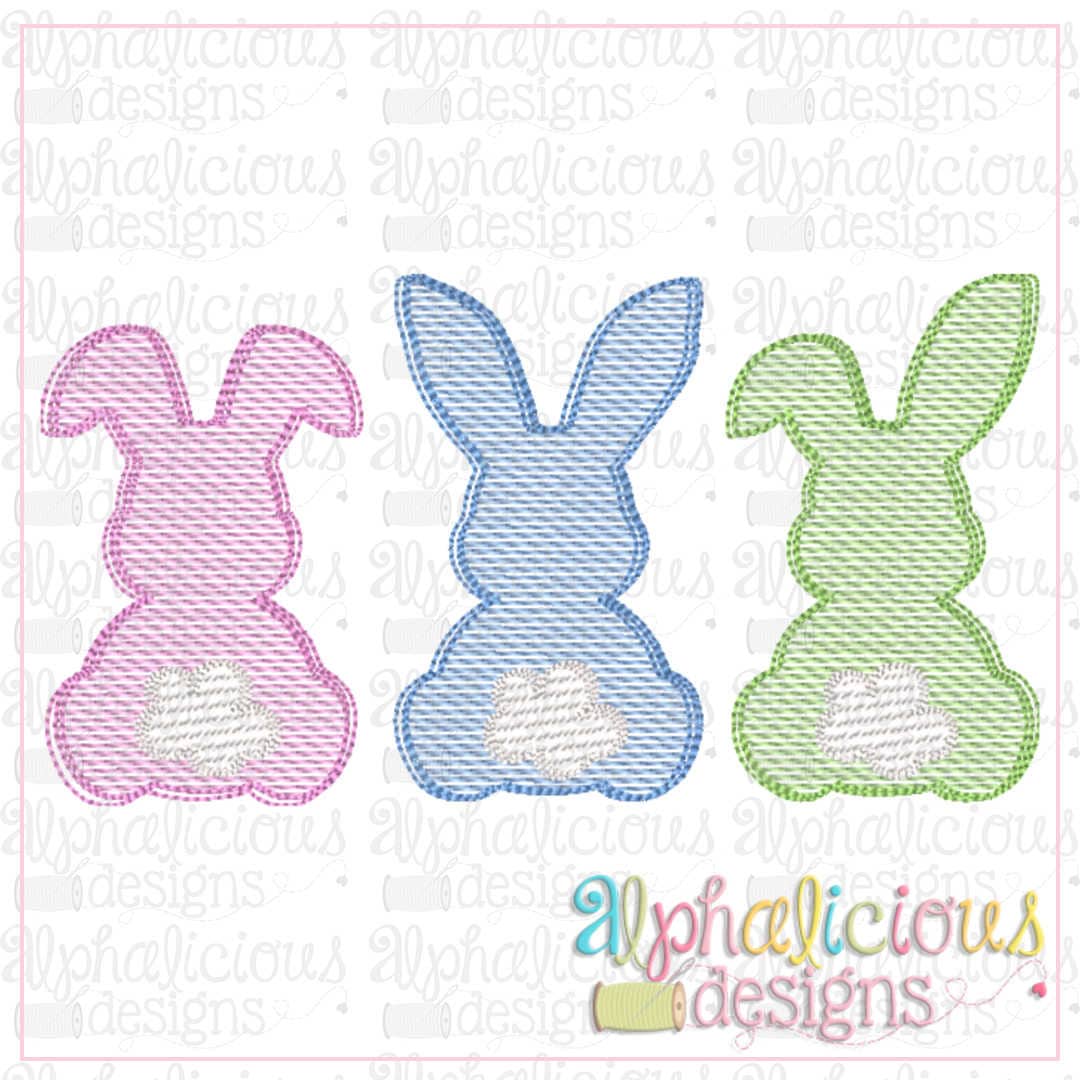 Simple Bunnies Three In A Row- Sketch