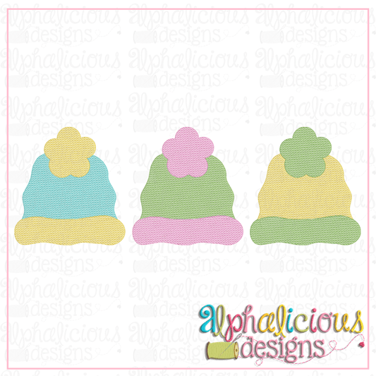 Snow Hats Three In A Row- Sketch