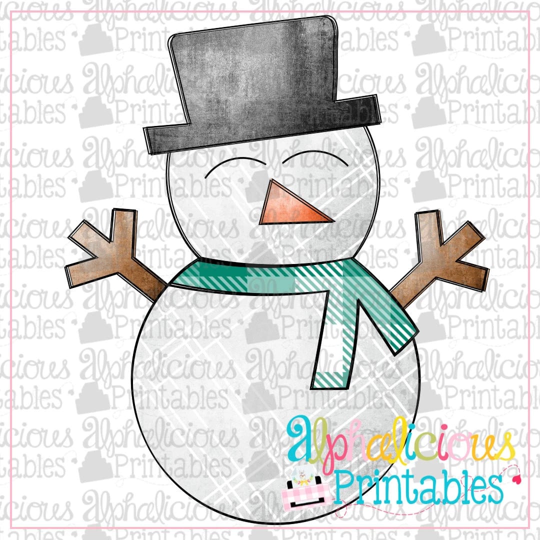 Snowboy- Buffalo Check Scarf- Printable
