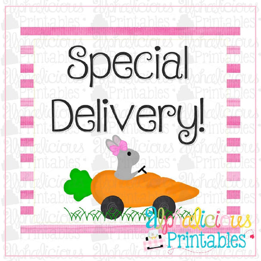 Special Delivery-Pink-Easter Printable Tags