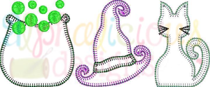 Spooky Night Three In A Row-Applique