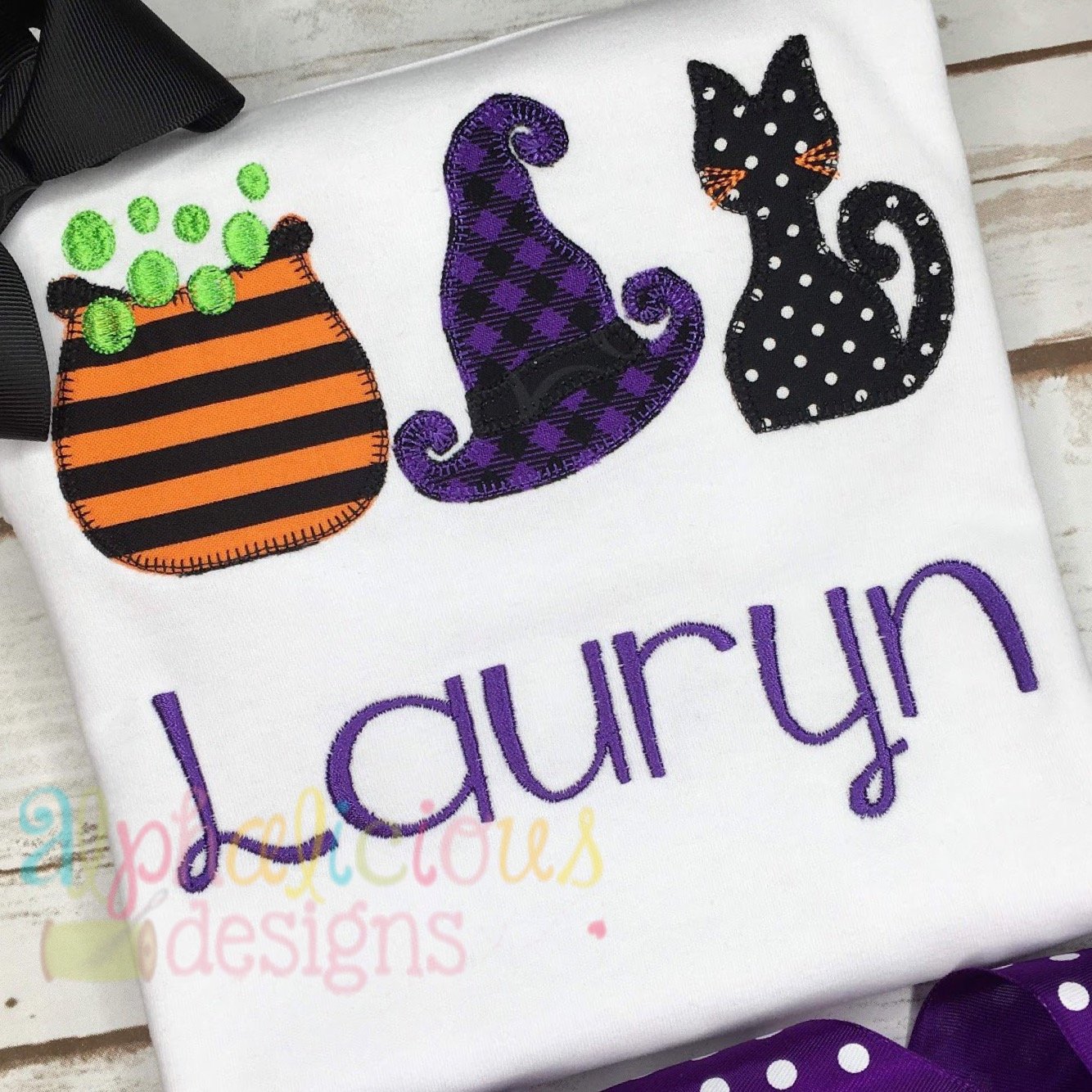 Spooky Night Three In A Row-Applique