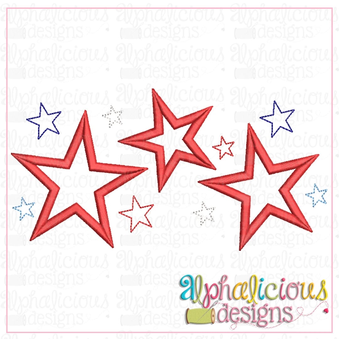 Stars Three in a Row-Satin