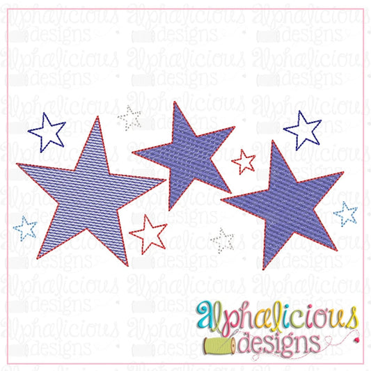 Stars Three in a Row-Sketch