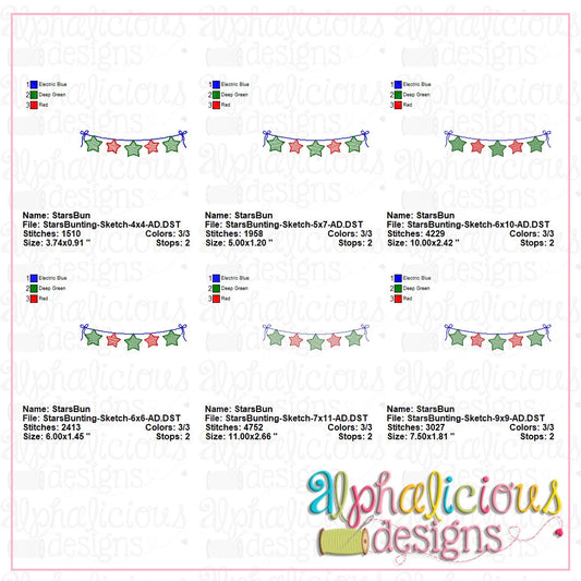 Stars Bunting-Sketch