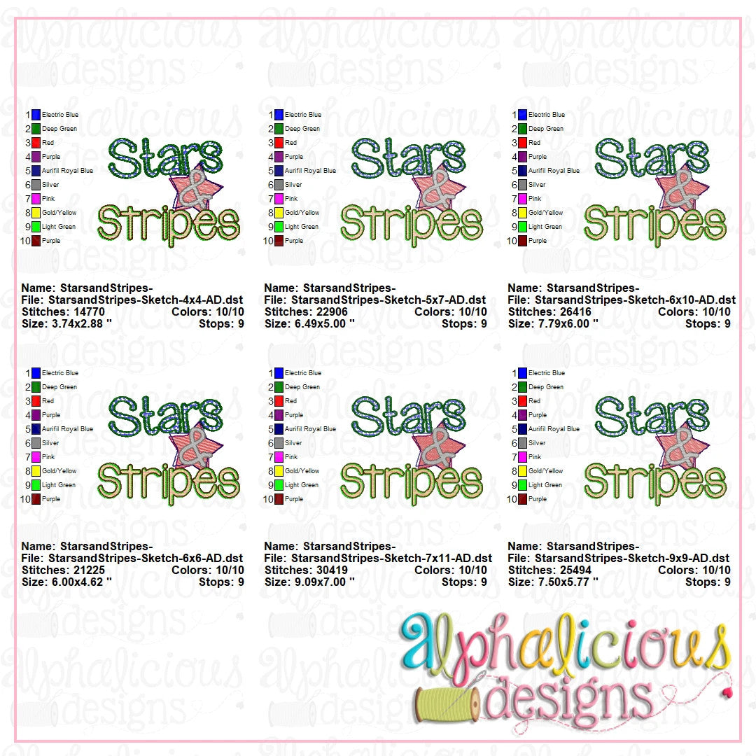 Stars and Stripes-Sketch