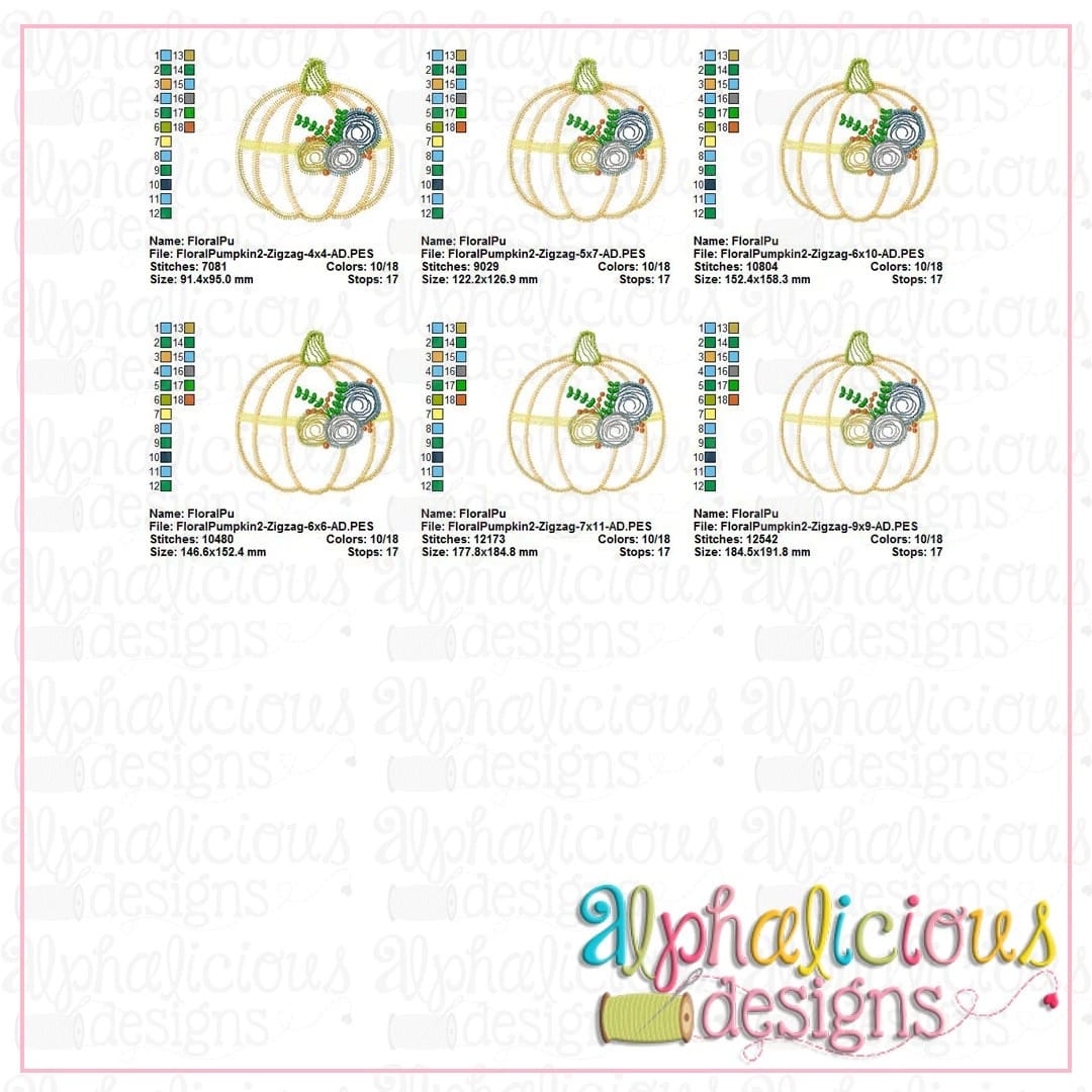 Floral Pumpkin 2-ZigZag