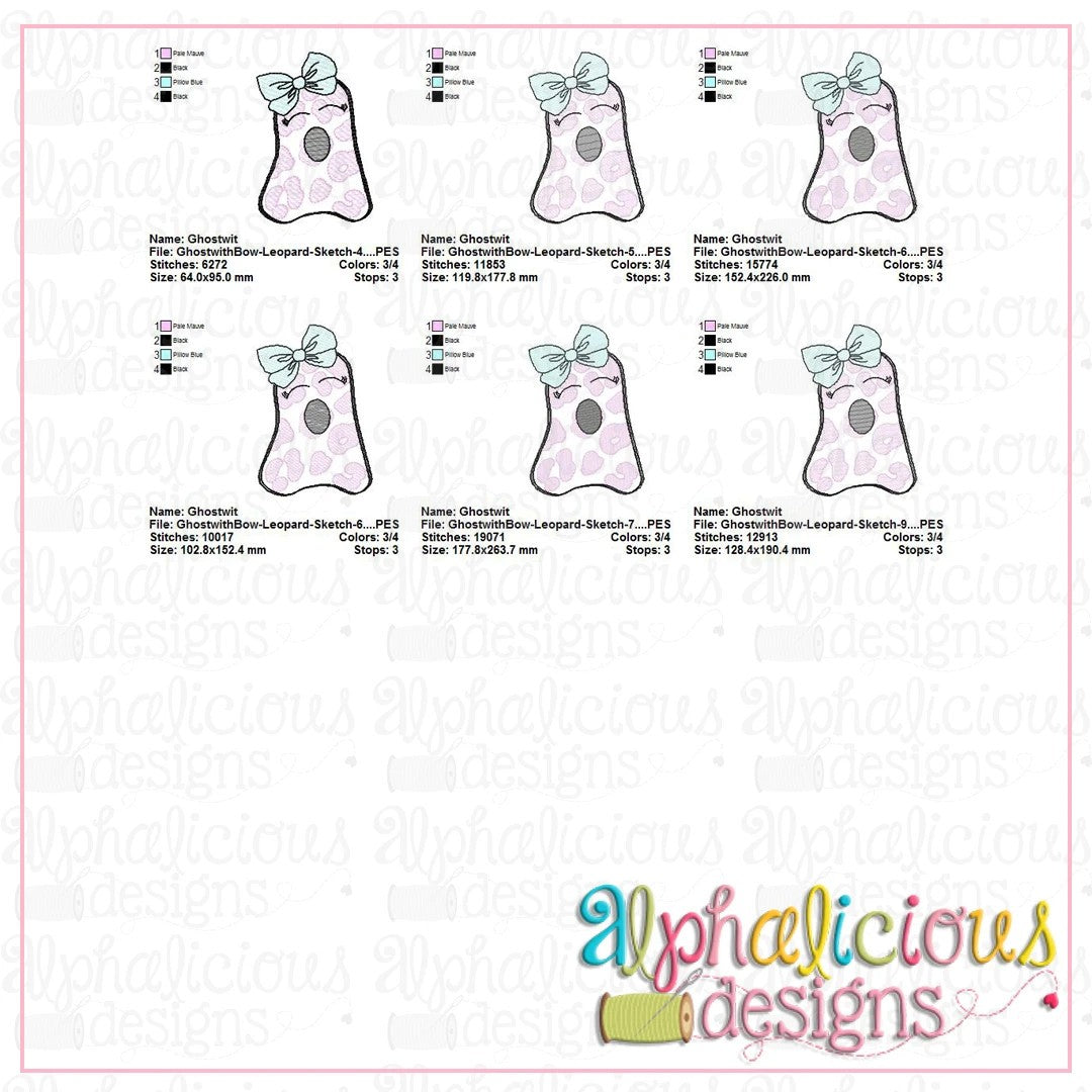 Ghost with Bow-Leopard-Sketch