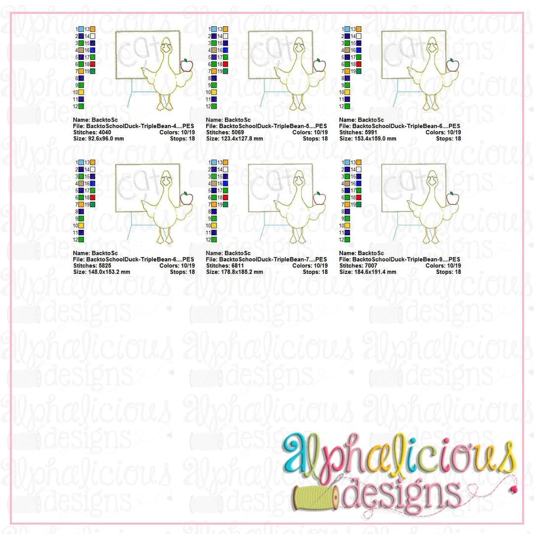 Back to School Duck-Triple Bean